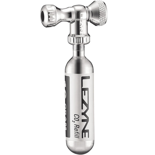 Κρουστικό CO2 LEZYNE CONTROL DRIVE + Φιάλη CO2 με σπείρωμα 16 g (x1) Ασημί