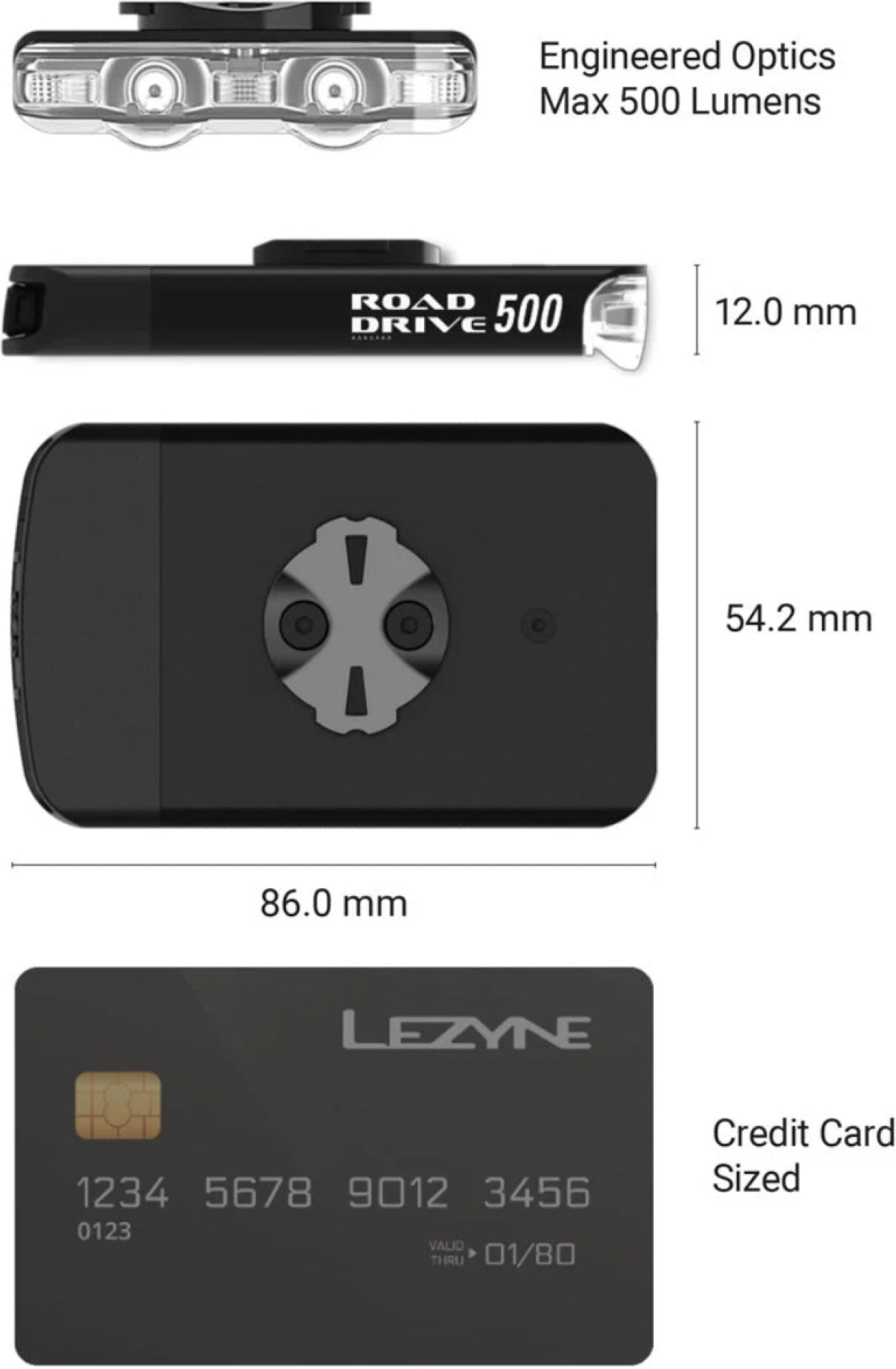 Μπροστινός φωτισμός LEZYNZ ROAD DRIVE 500