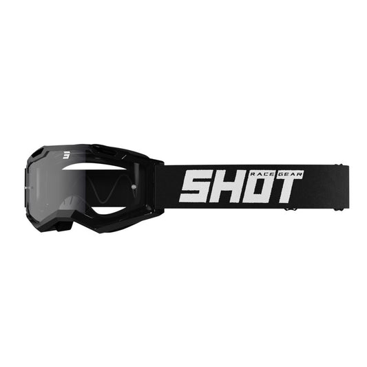 Masque Shot Assault 2.0 Solid Enduro Noir Brillant