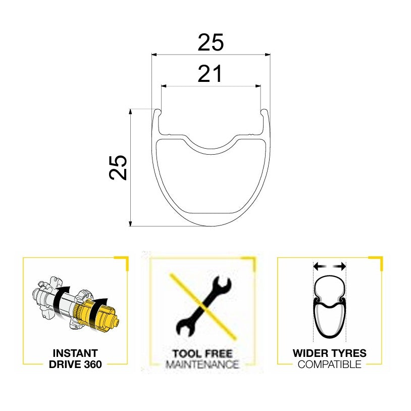 Ζεύγος τροχών MAVIC AKSIUM 1 DISC Tubeless Ready (Center Lock)