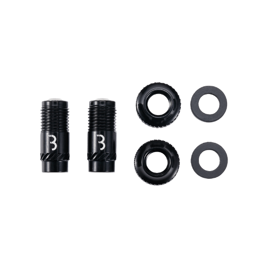 Valve tips BBB CORE CAP Black (x2)