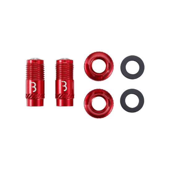 Valve tips BBB CORE CAP Red (x2)