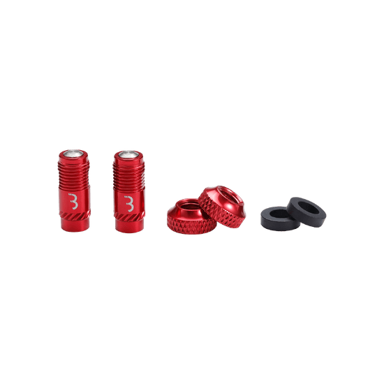 Valve tips BBB CORE CAP Red (x2)
