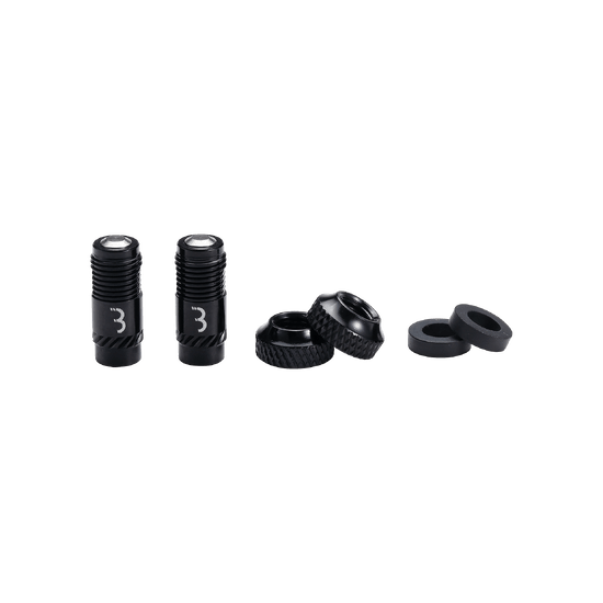 Valve tips BBB CORE CAP Black (x2)