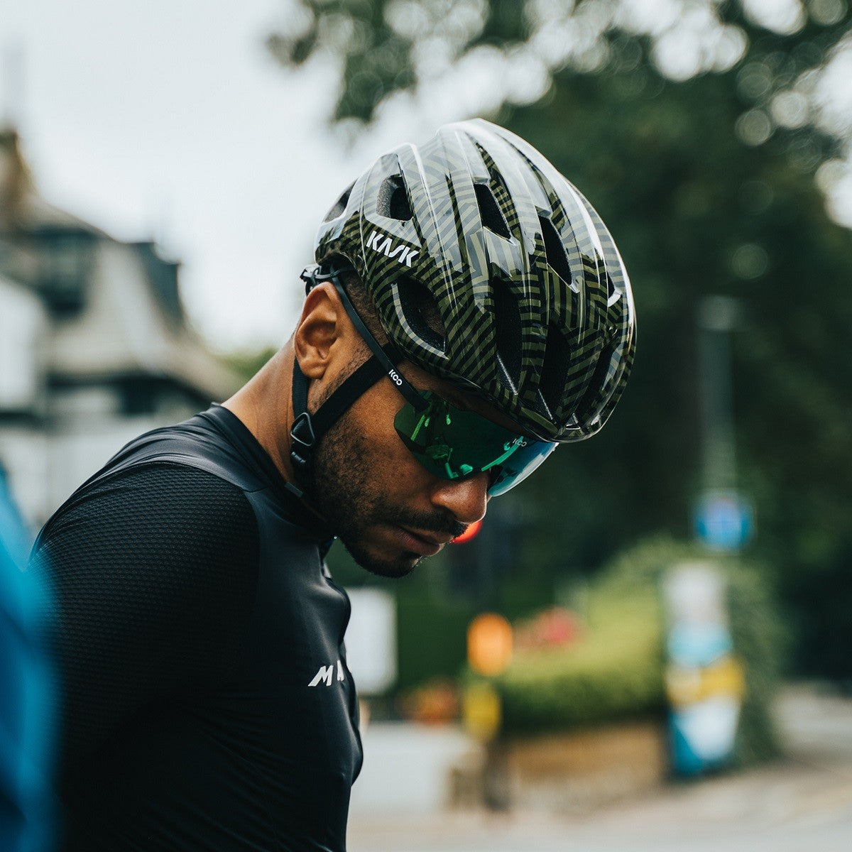 Headset Road KASK MOJITO CUBED CAMO Black/Green