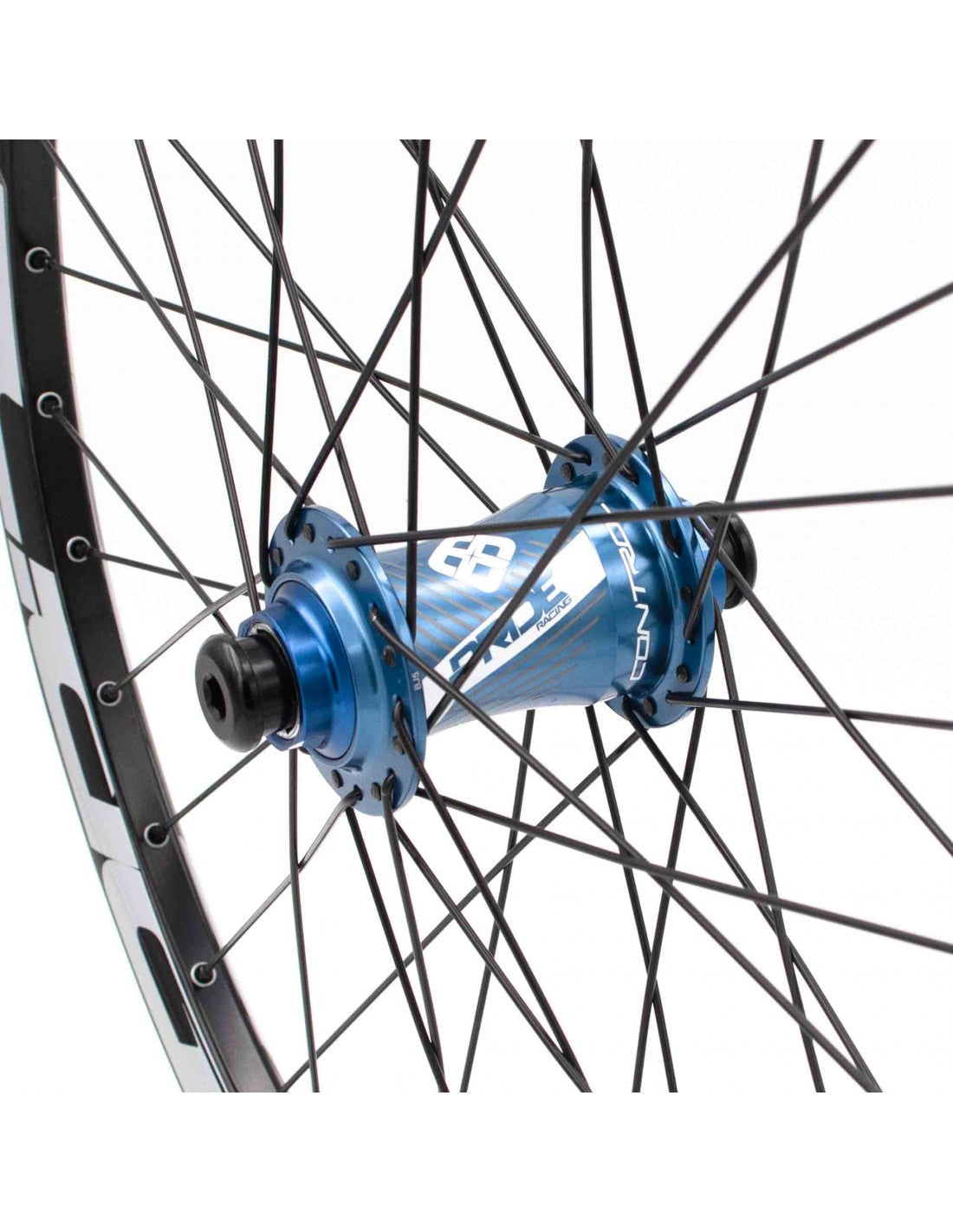 PRIDE 24" (507mm) Control V1 V-Brake/Disc Wheel Set 20/10mm Axles Blue