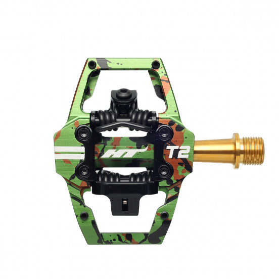 Πετάλια HT COMPONENTS T2 Titanium Camo Green