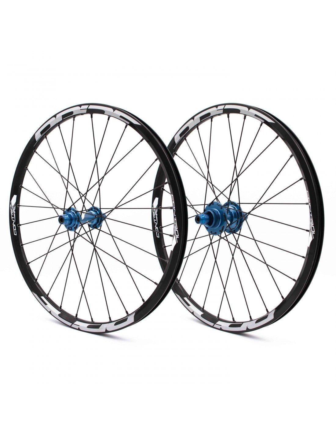 PRIDE 20" (451mm) Control V1 Disc Axes 10/10mm Blue Wheel Pair