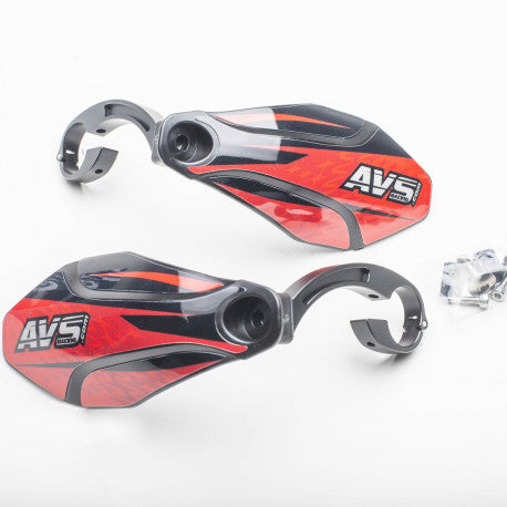 AVS KIT DECO Hand Protector Alu Paw Black/Red