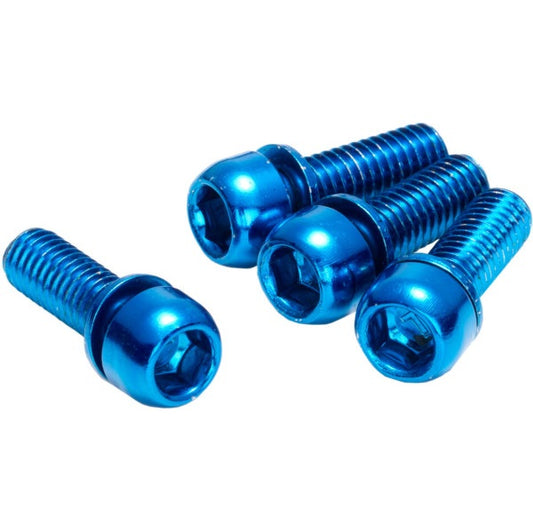 Σετ 4 βιδών REVERSE COMPONENTS για τη στερέωση στήριξης M6 x 18 mm, μπλε