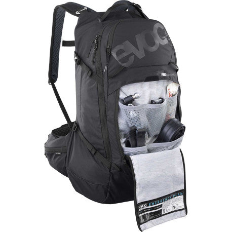 Σακίδιο πλάτης με ραχιαίο EVOC TRAIL PRO BLACKLINE 26 L Μαύρο