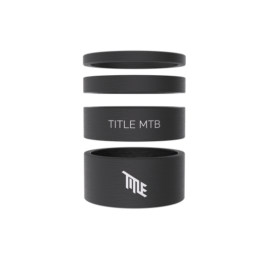 Κιτ αποστατών τιμονιού Title σε ματ UD carbon, 3, 5, 10 και 15 mm, στοιβαγμένα
