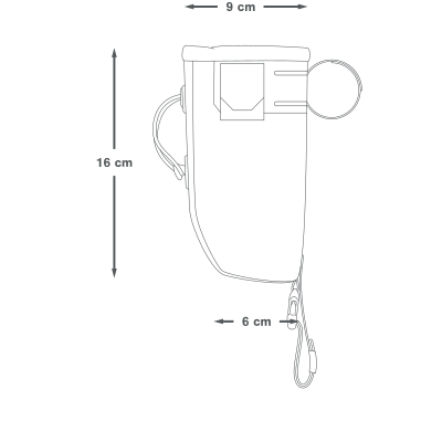 Τσάντα τιμονιού APIDURA BACKCOUNTRY FOOD POUCH 0.8 L Μαύρο γκρι
