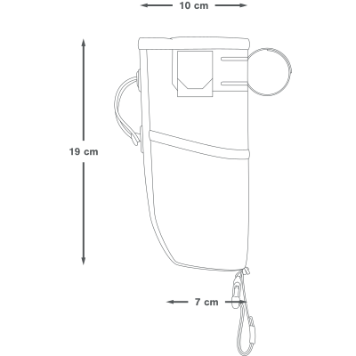 Τσάντα τιμονιού APIDURA BACKCOUNTRY FOOD POUCH PLUS 1.2 L Μαύρο γκρι