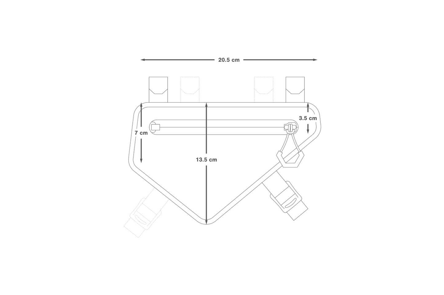 Τσάντα πλαισίου APIDURA RACING FRAME PACK 1 L Μαύρο