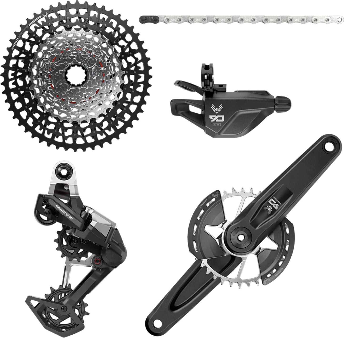 Groupesets SRAM EAGLE 90 T-TYPE DUB 12 Speed 32 Dents 2-Guards