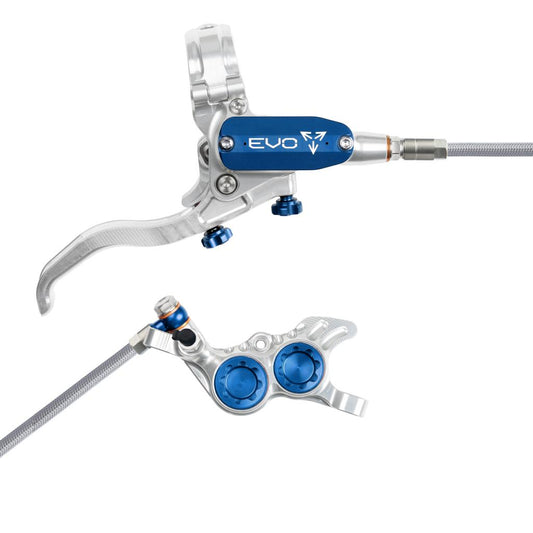Rear brake HOPE TECH 4 EVO GR4 Aviation Silver/Blue