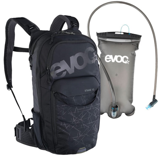 EVOC STAGE 12 BLACK σακίδιο πλάτης + EVOC 2L Water Pouch