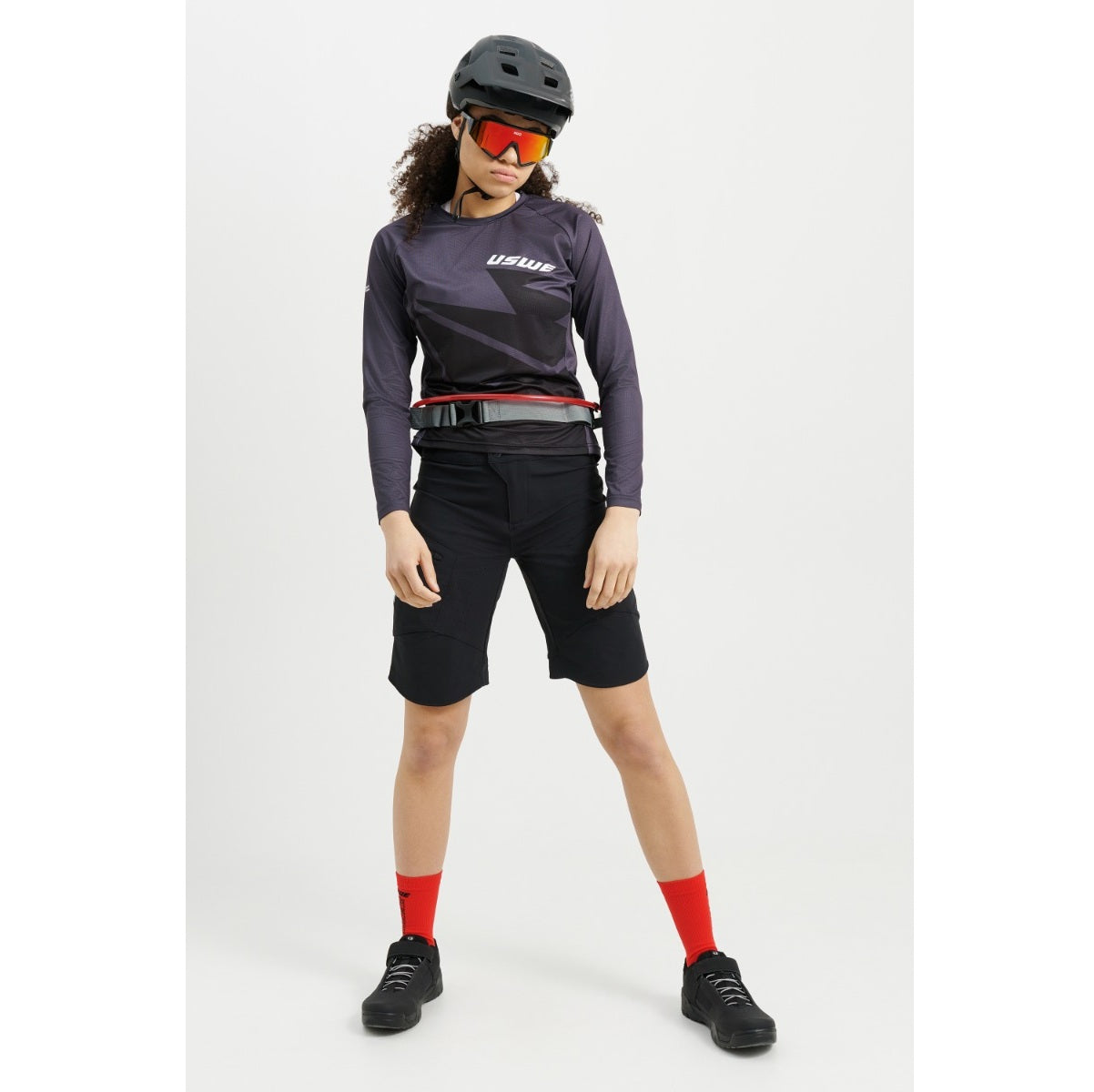 Women's USWE BERG MTB Long Sleeve Jersey Black