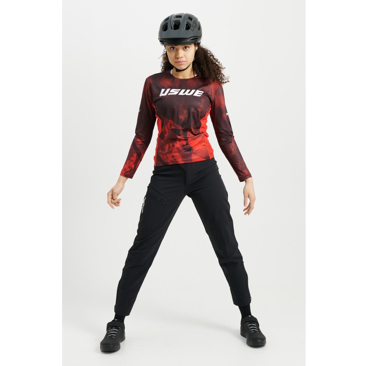 Women's USWE LUFTIG MTB Long Sleeve Jersey Red