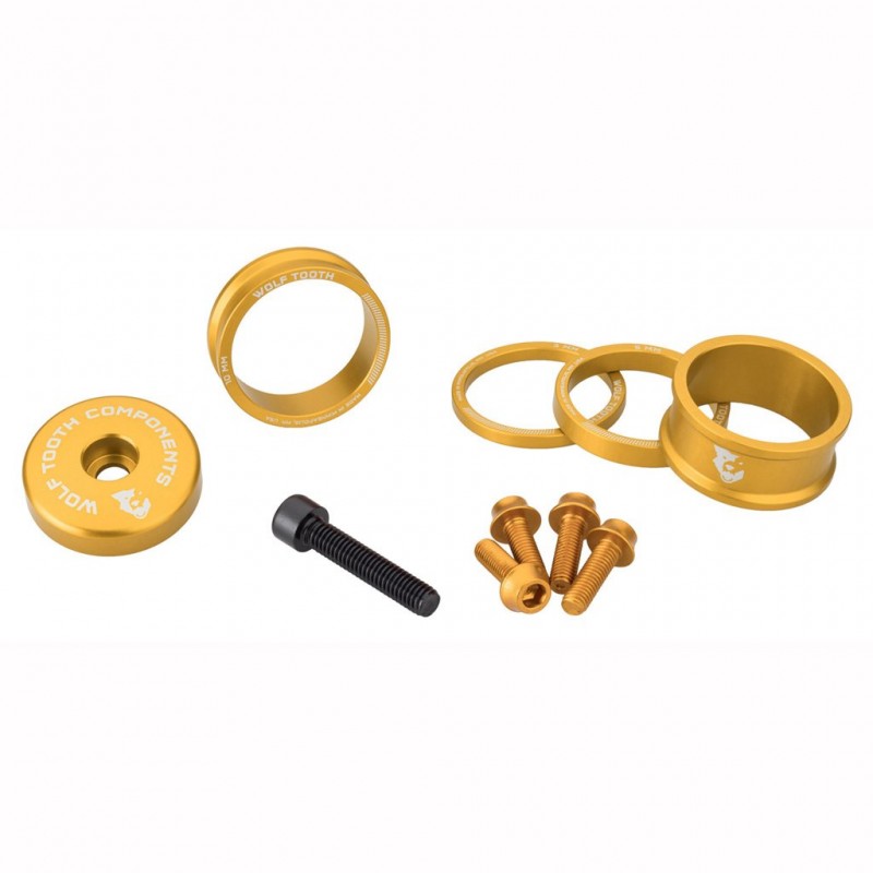 WOLFTOOTH BLING KIT Χρυσά διαχωριστικά, κάλυμμα στελέχους και κιτ βιδών
