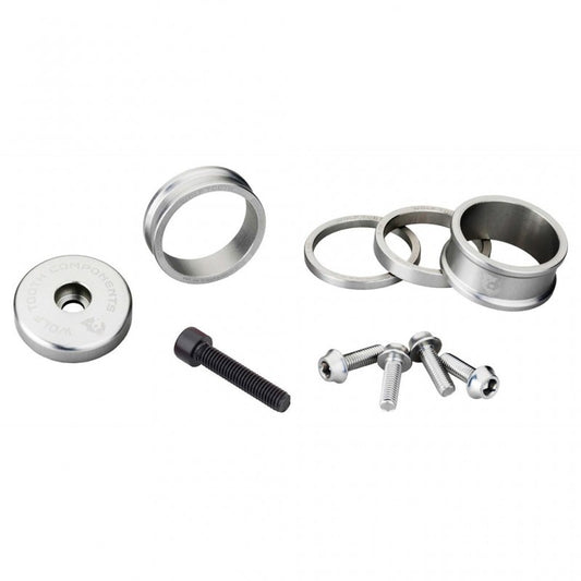 Kit Spacers, Stem Cover and Screws WOLFTOOTH BLING KIT Silver