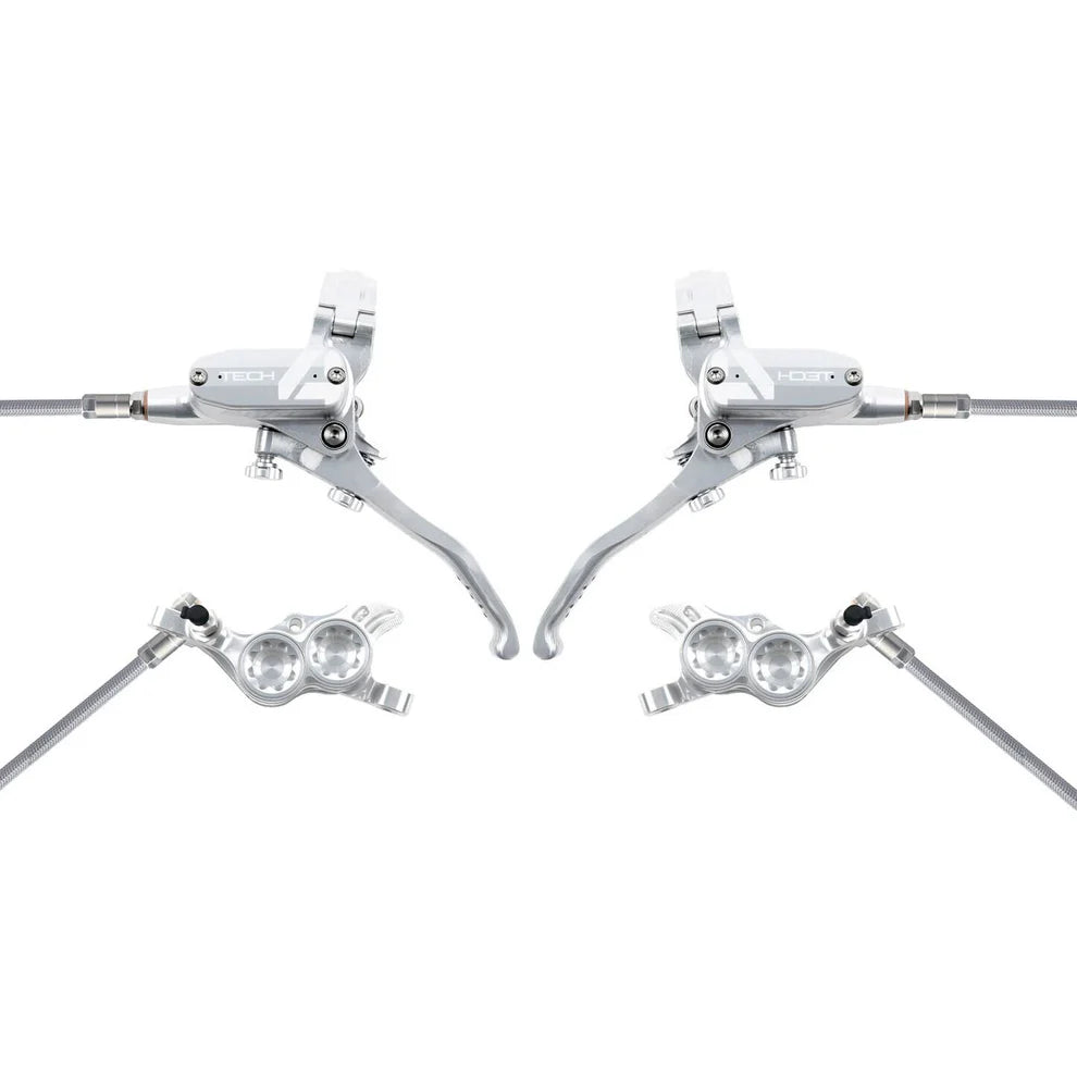 Pair of HOPE TECH 4 V4 Aviation Silver brakes