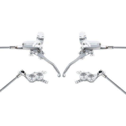 Pair of HOPE TECH 4 V4 Aviation Silver brakes